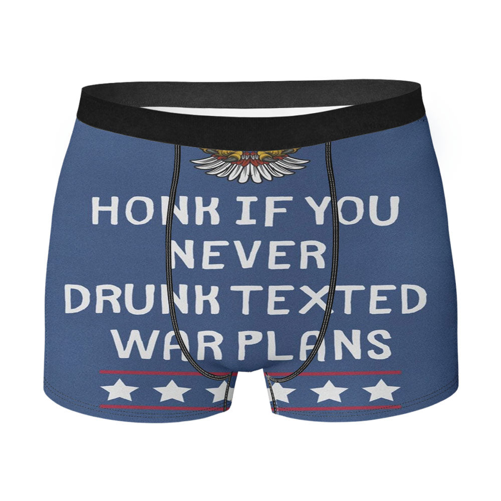 Honk If You Never Drunk Texted Men's Boxer Briefs