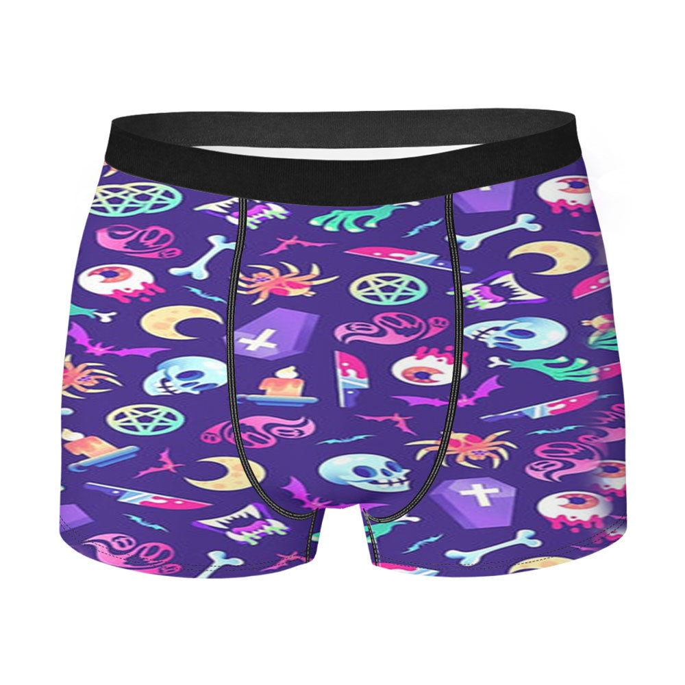 Horroriffic Halloween Pattern Men's Boxer Briefs