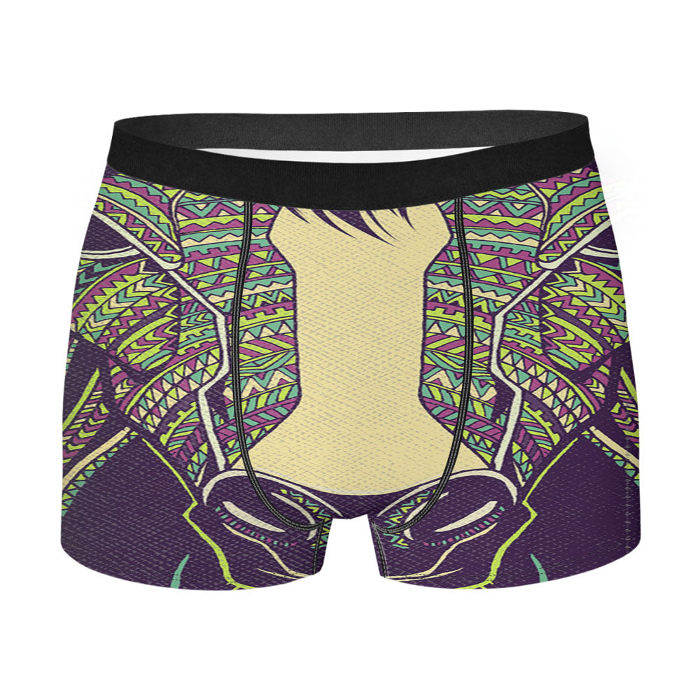 Horse Aztec Pattern Men's Boxer Briefs