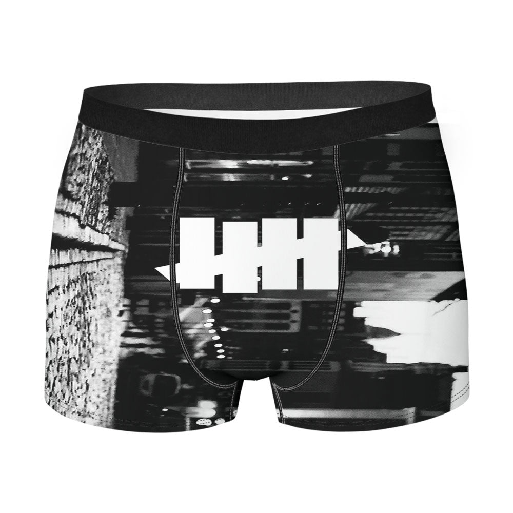 Hypebeast Off White Grayscale Men's Boxer Briefs