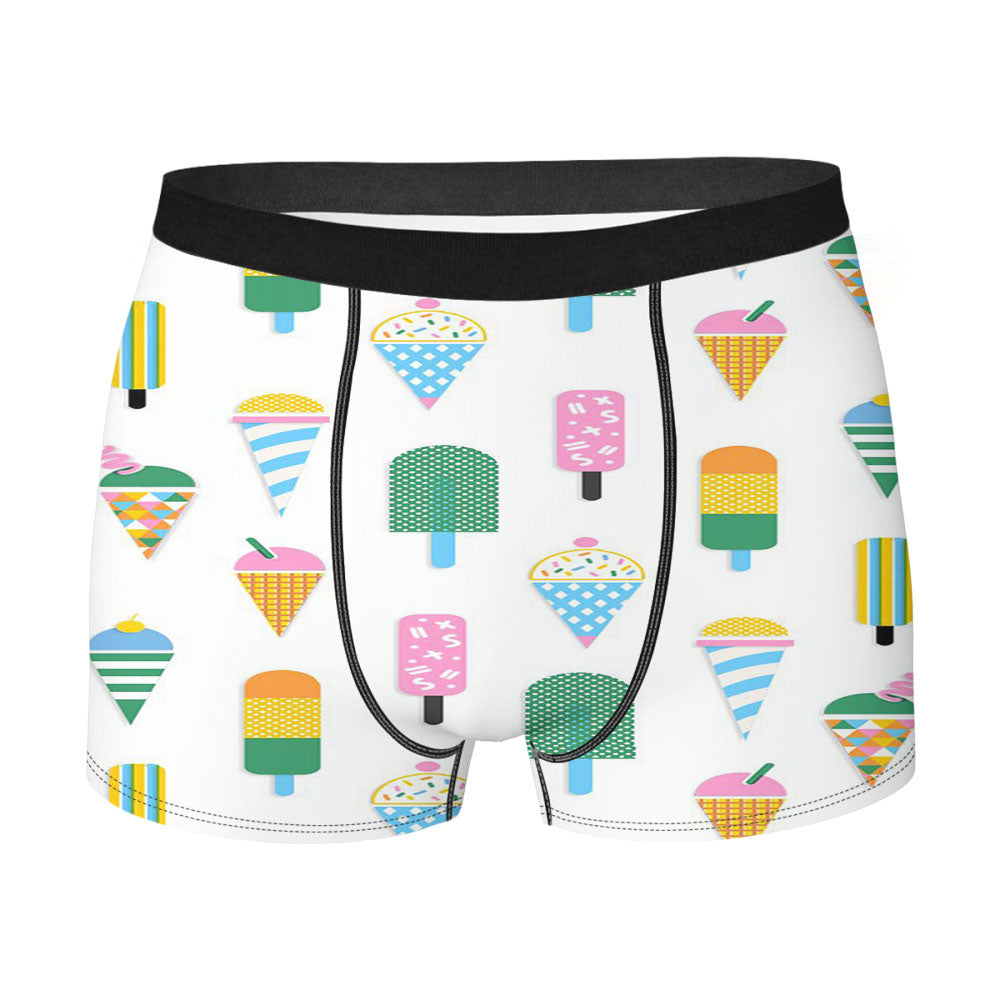 Ice Cream Pattern Men's Boxer Briefs
