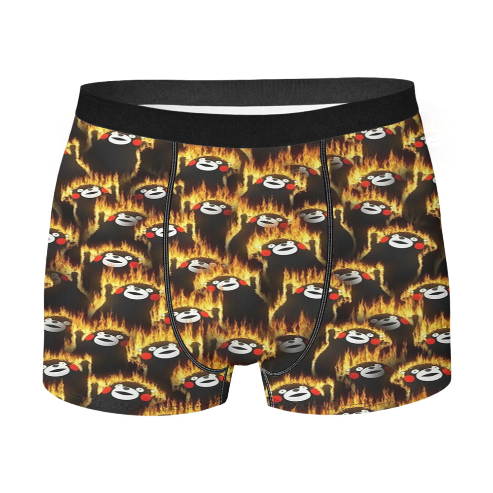 Infernal Bears Fire Party Pattern Men's Boxer Briefs