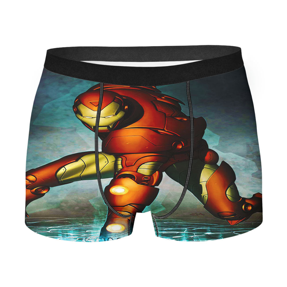 Iron Man Energy Punch Comic Men's Boxer Briefs