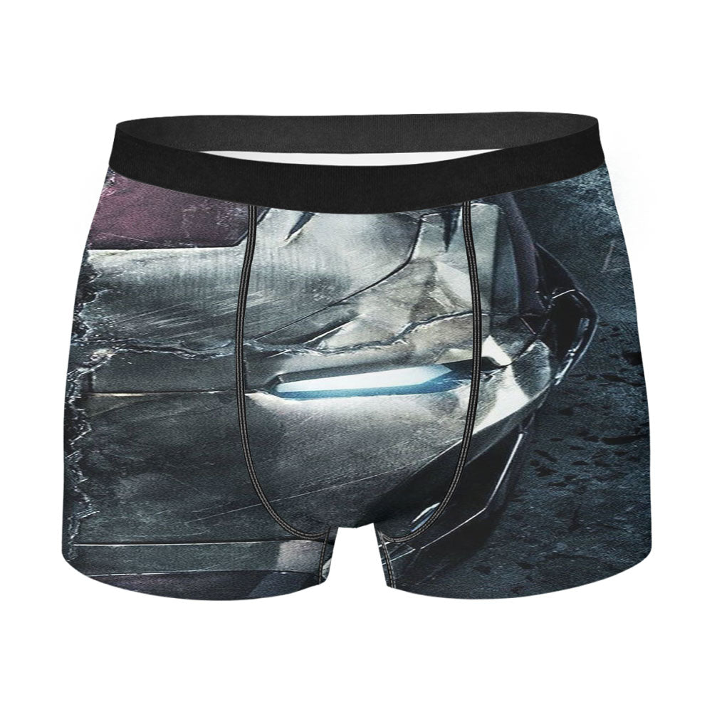 Iron Man Face Half Of Darkside Men's Boxer Briefs