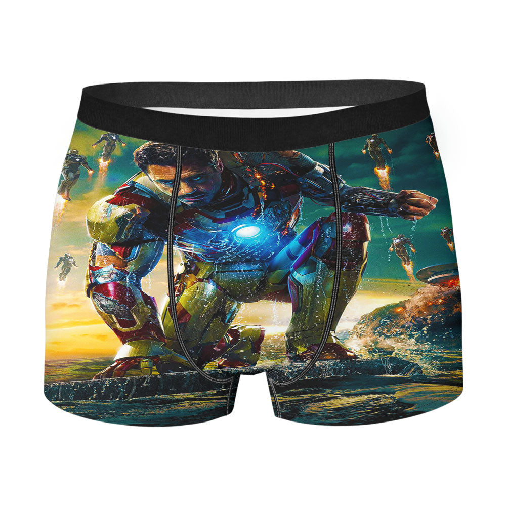 Iron Man Mark Xlii Damaged Men's Boxer Briefs