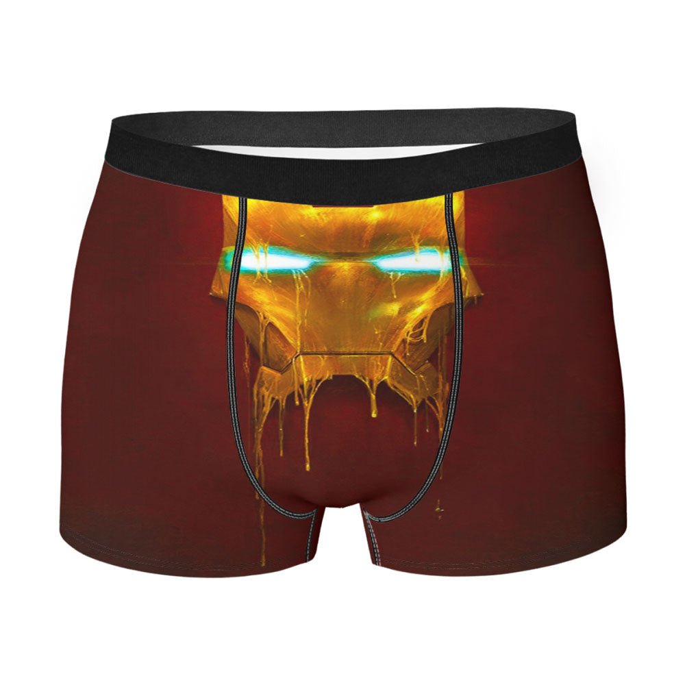 Iron Man Mask Melt Men's Boxer Briefs