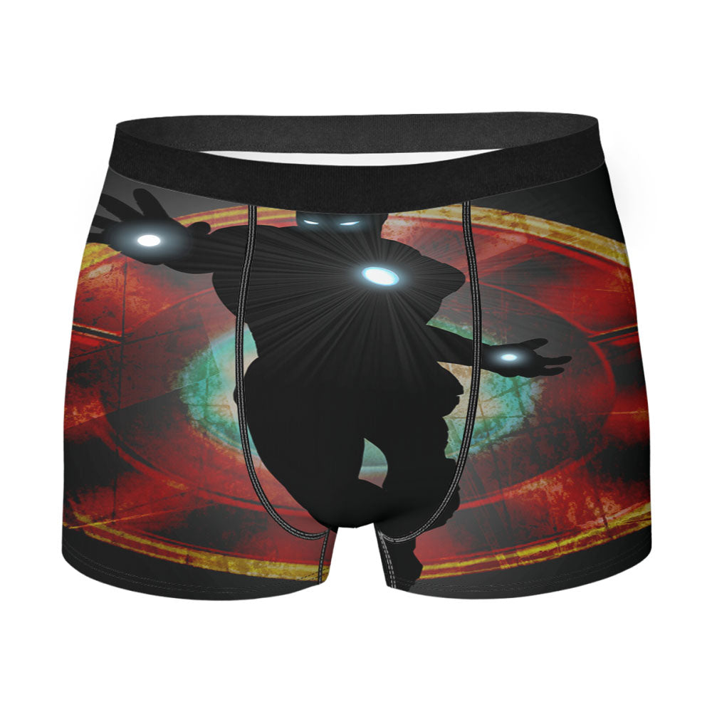 Iron Man Silhouette Chest Machine Men's Boxer Briefs