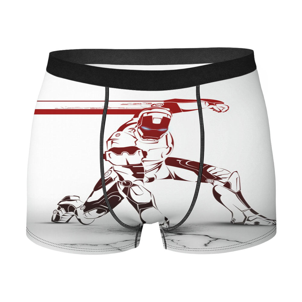 Iron Man White Comic Men's Boxer Briefs
