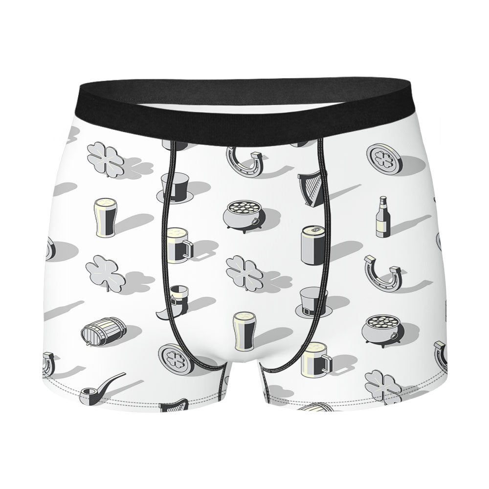 Isometric St Patricks Day Pattern 05 Men's Boxer Briefs