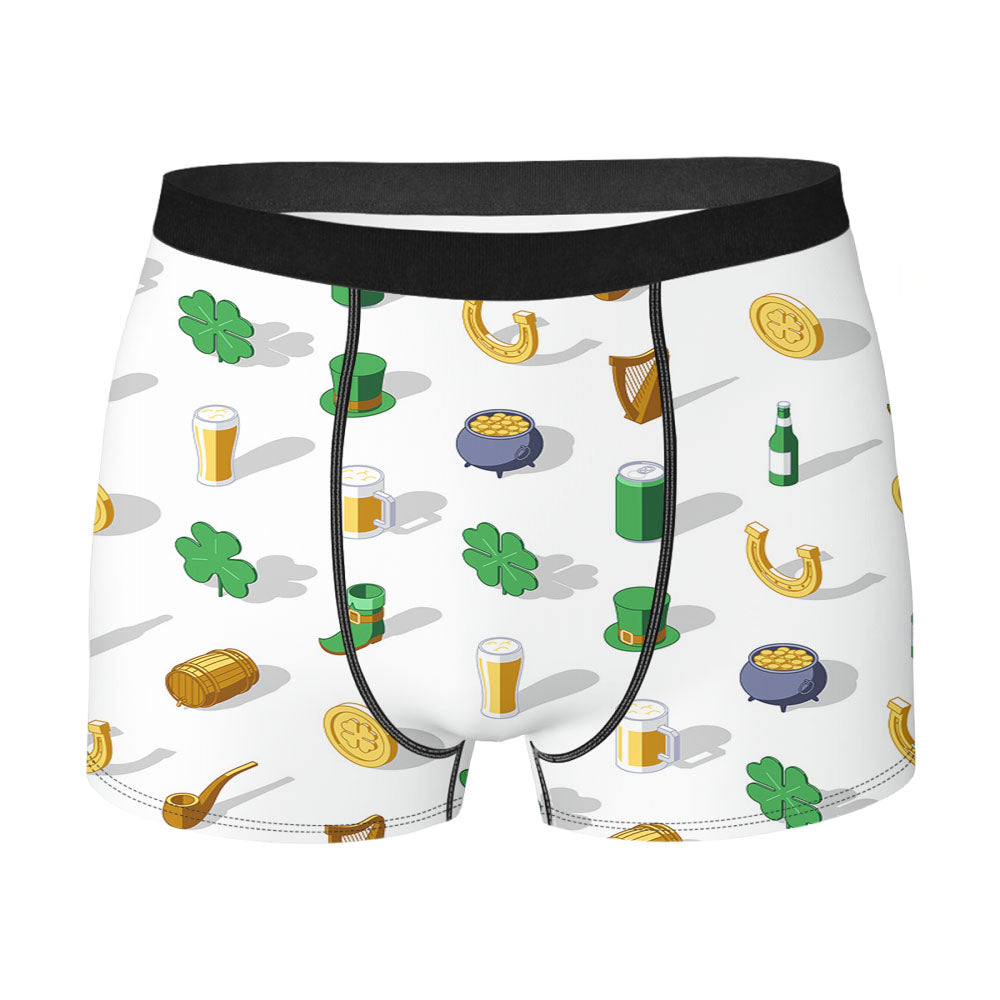 Isometric St Patricks Day Pattern 06 Men's Boxer Briefs