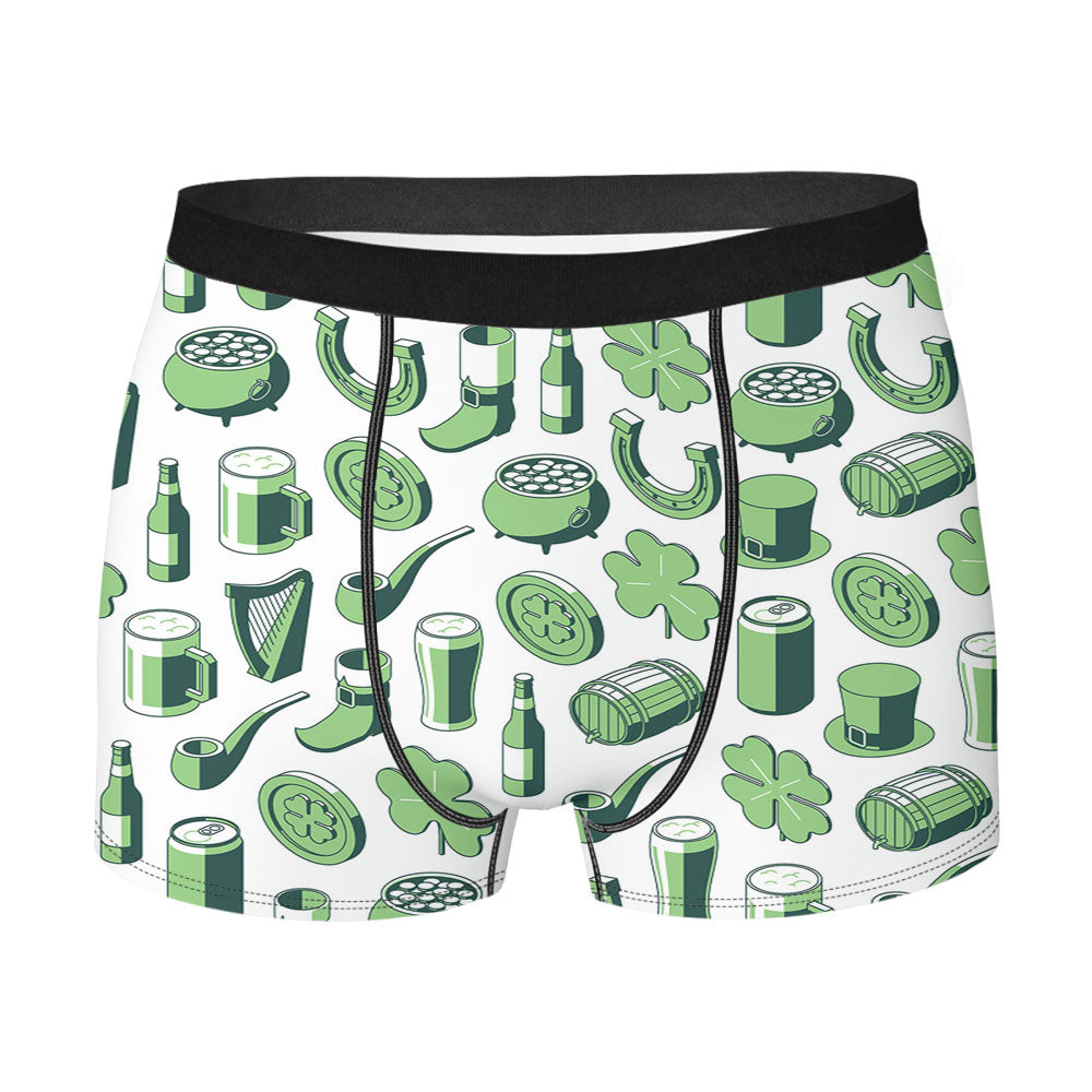 Isometric St Patricks Day Pattern 07 Men's Boxer Briefs