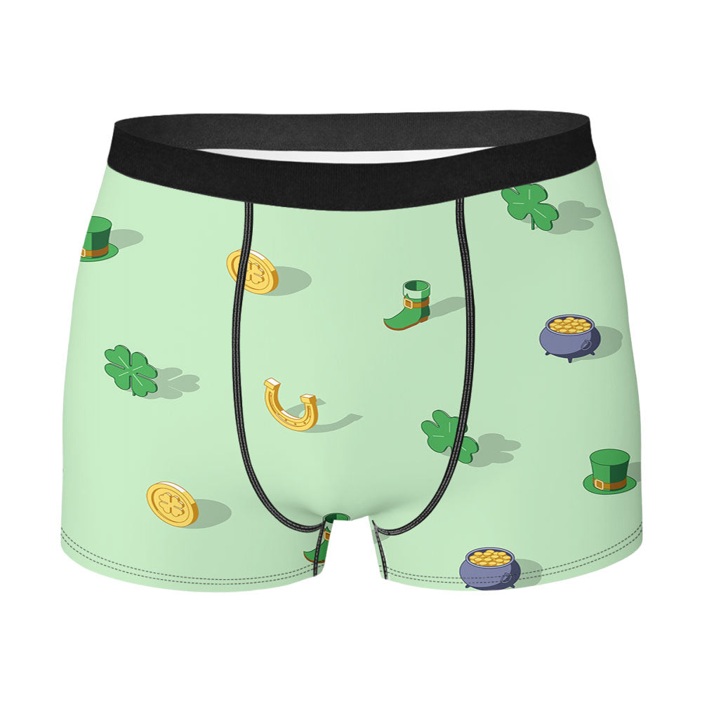 Isometric St Patricks Day Pattern 09 Men's Boxer Briefs