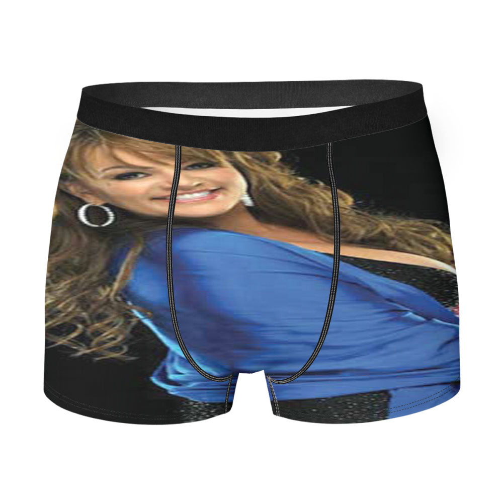Jenni Rivera Blue Dress Men's Boxer Briefs