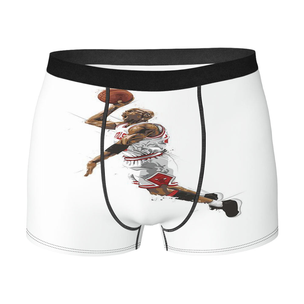 Jumpman Jordan On White Backg Men's Boxer Briefs
