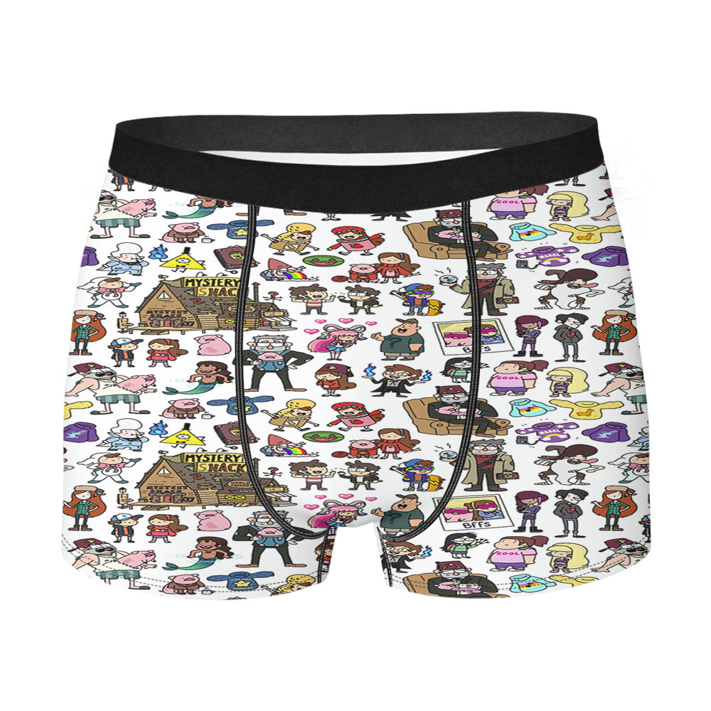 Kawaii Gravity Falls Pattern Men's Boxer Briefs