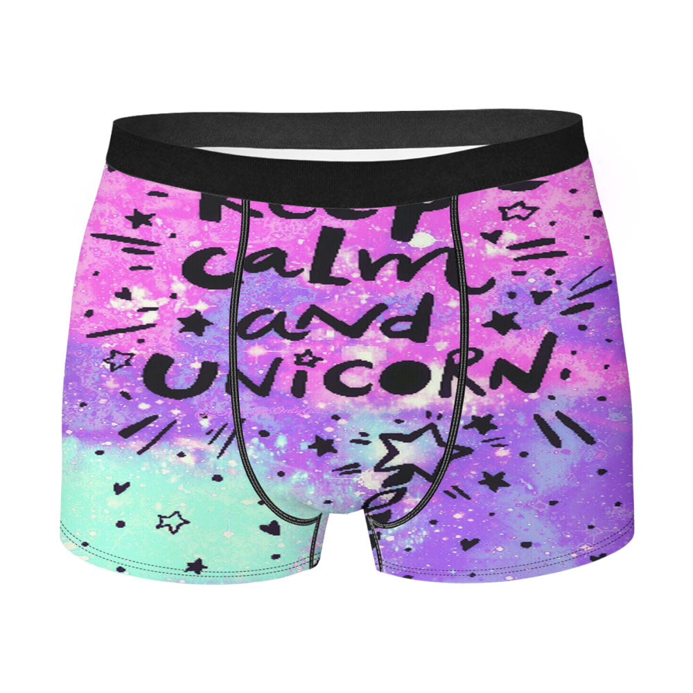 Keep Calm And Unicorn Men's Boxer Briefs