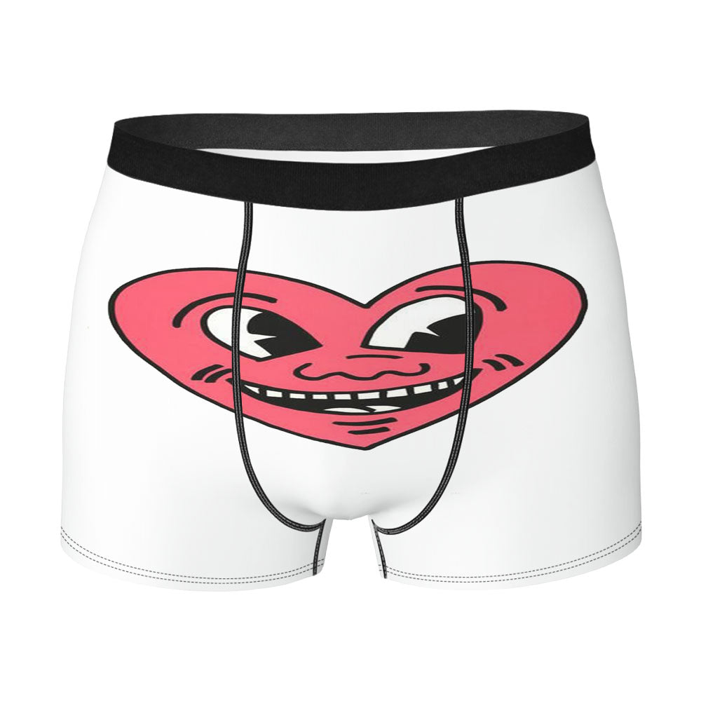 Keith Haring Hearth Face Happy Men's Boxer Briefs