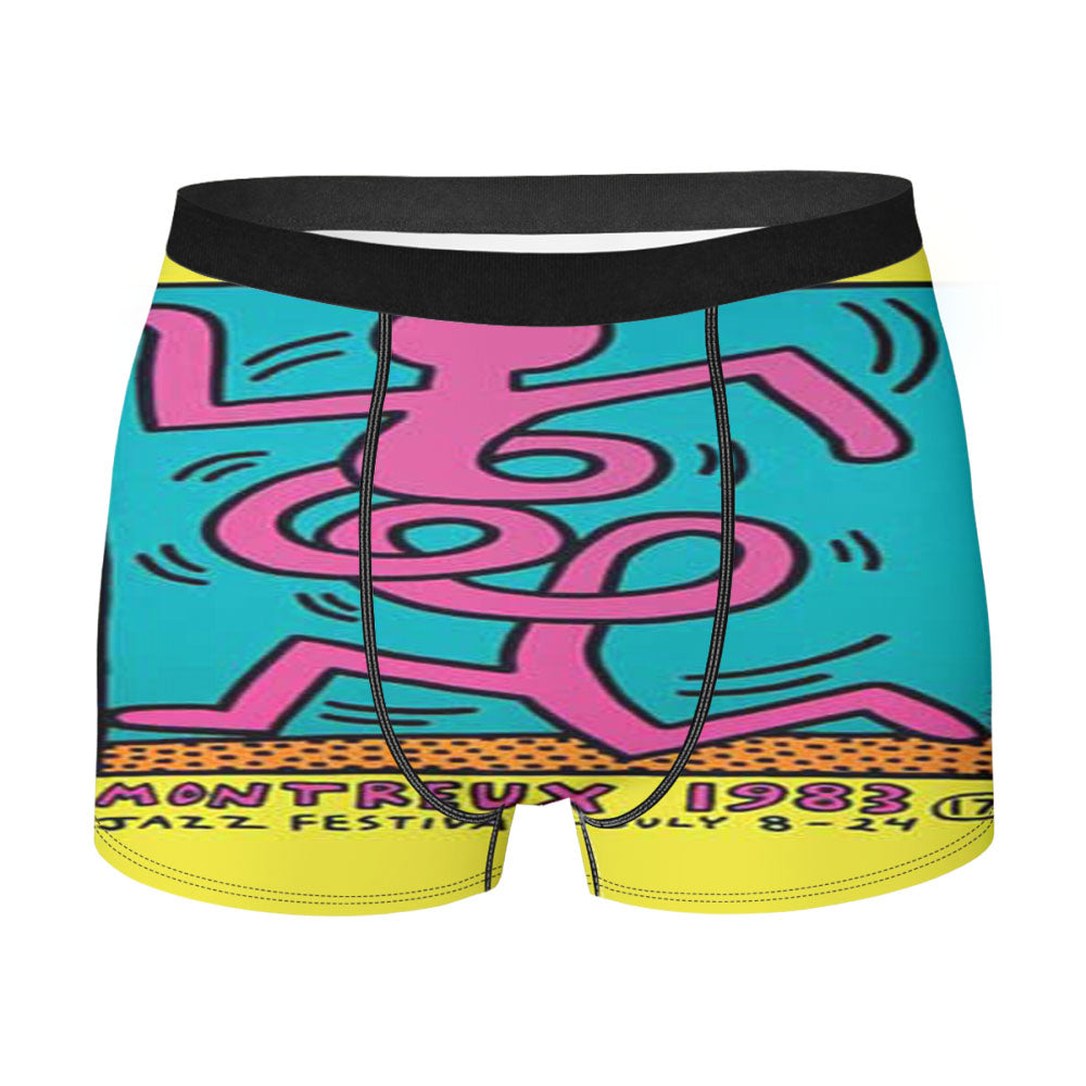Keith Haring Pink Twist Men's Boxer Briefs
