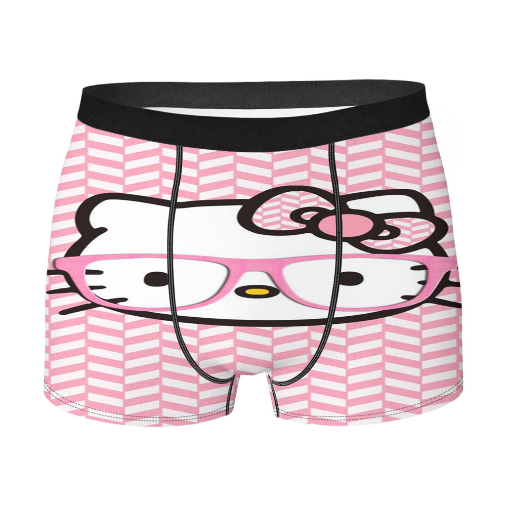 Kitty Cat Face Cute Pattern Men's Boxer Briefs
