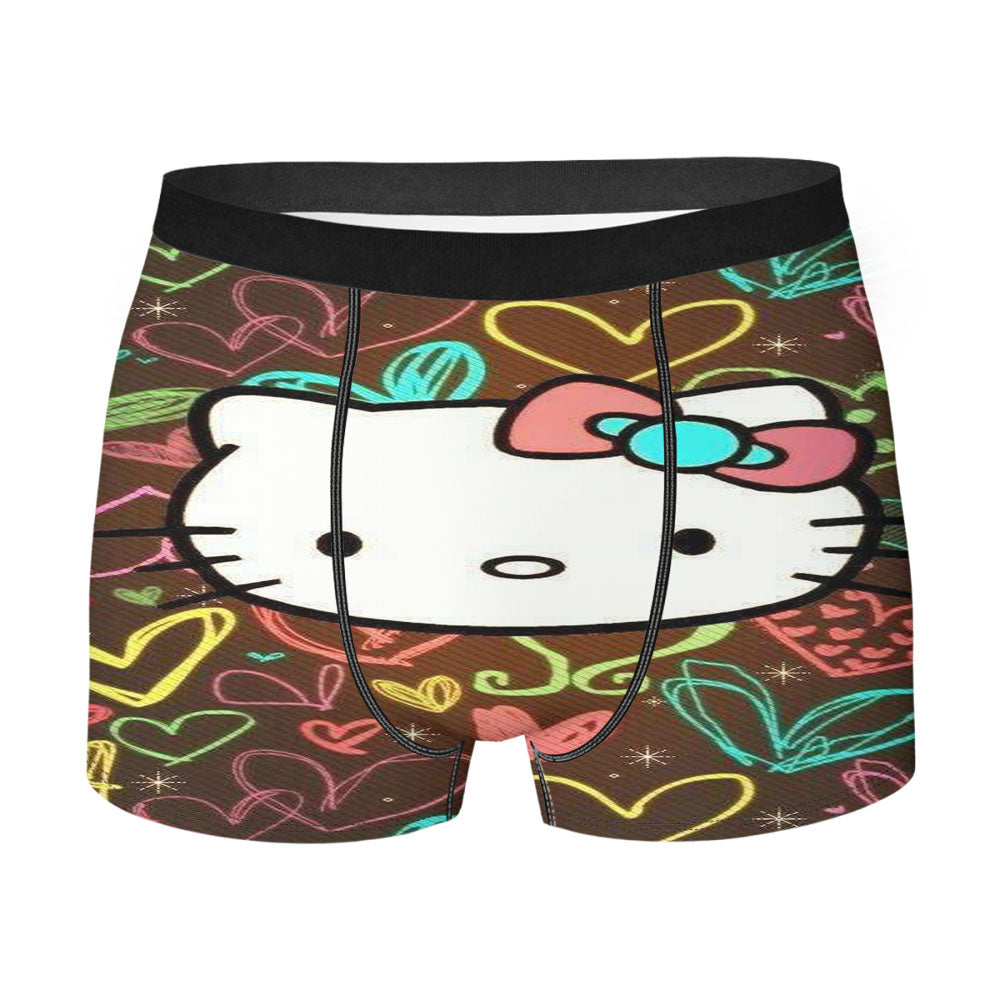 Kitty Cat Love Glow Pattern Men's Boxer Briefs