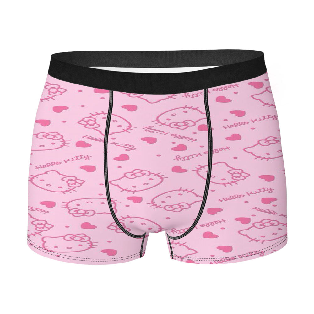 Kitty Pink Hello Kitty Pattern Men's Boxer Briefs