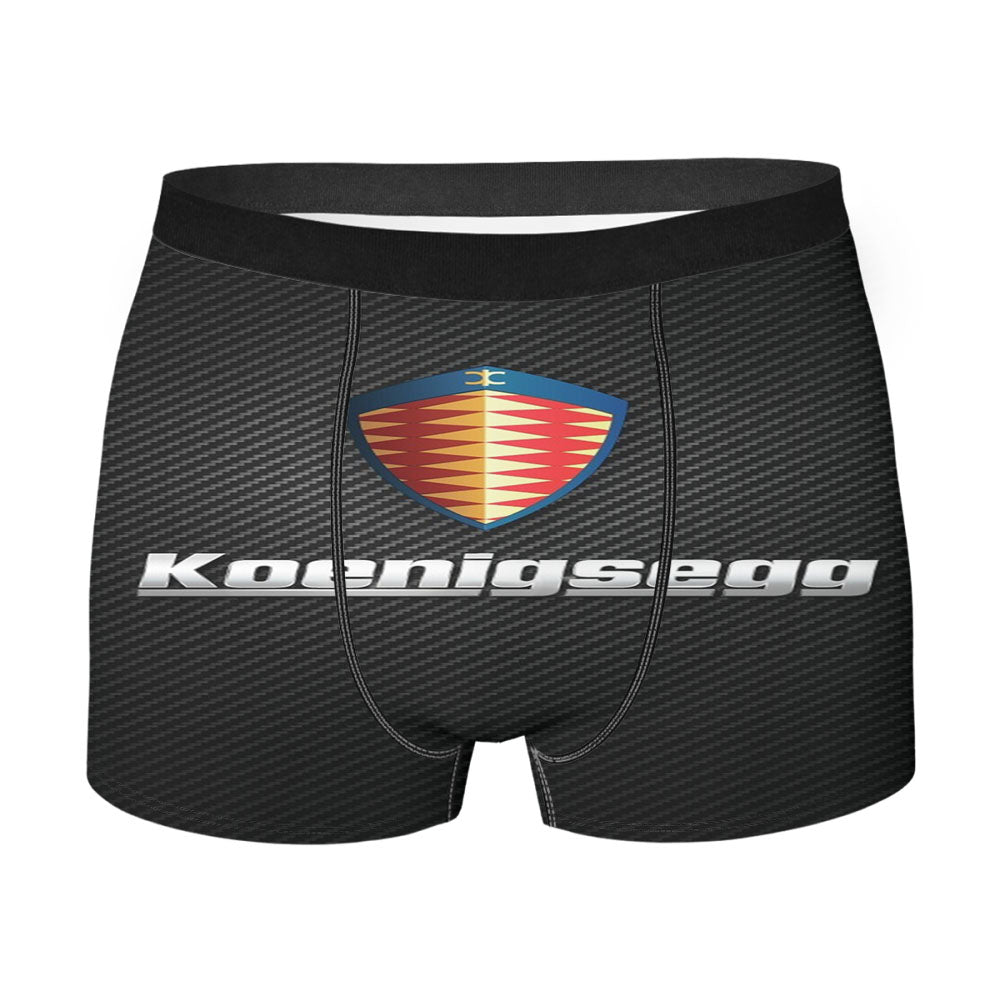 Koenigsegg Car Logo Carbon Men's Boxer Briefs