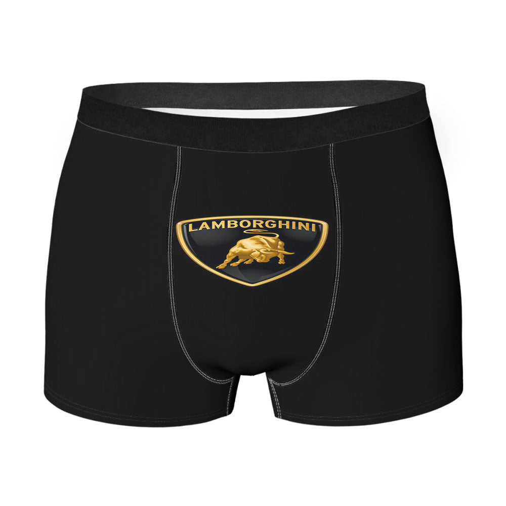Lamborgini Logo Art Car Minimal Dark Men's Boxer Briefs