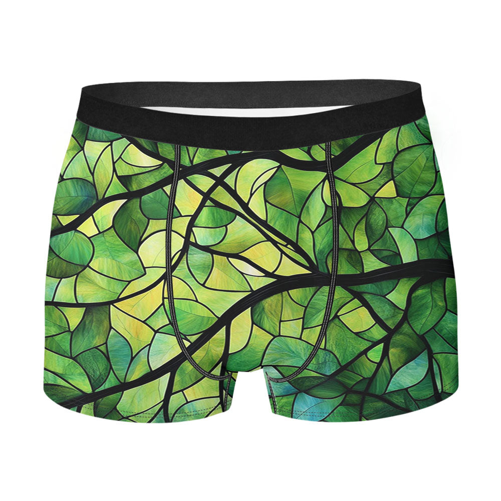 Leaf Pattern Men's Boxer Briefs