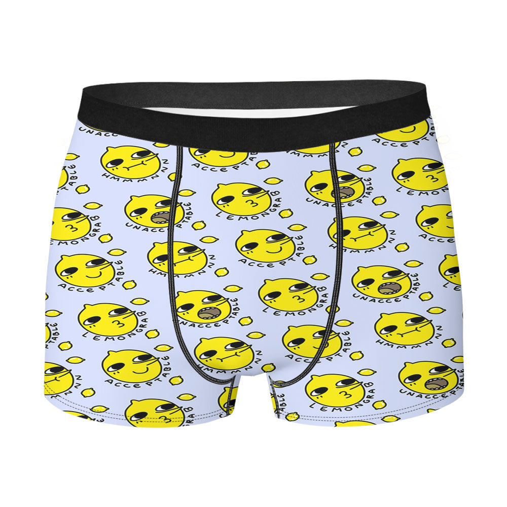 Lemongrab Pattern Men's Boxer Briefs