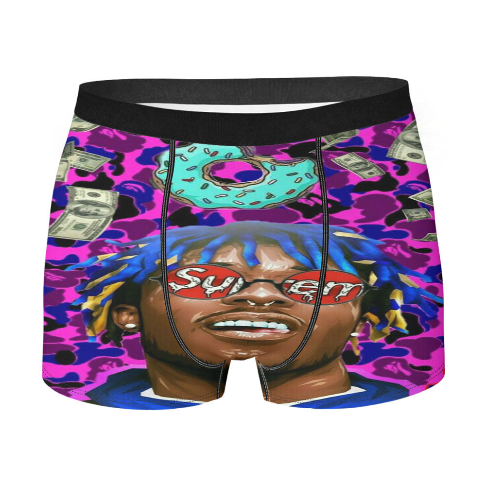 Lil Uzi And Donut Pattern Men's Boxer Briefs