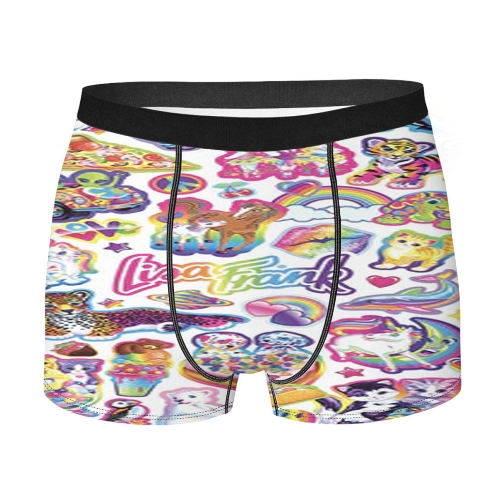 Lisa Frank Pattern Men's Boxer Briefs