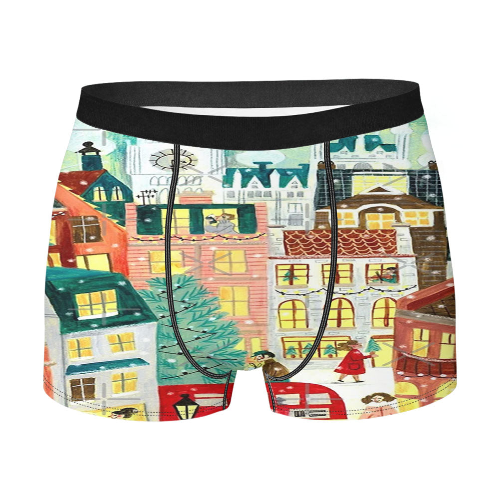 London City In The Snow Men's Boxer Briefs