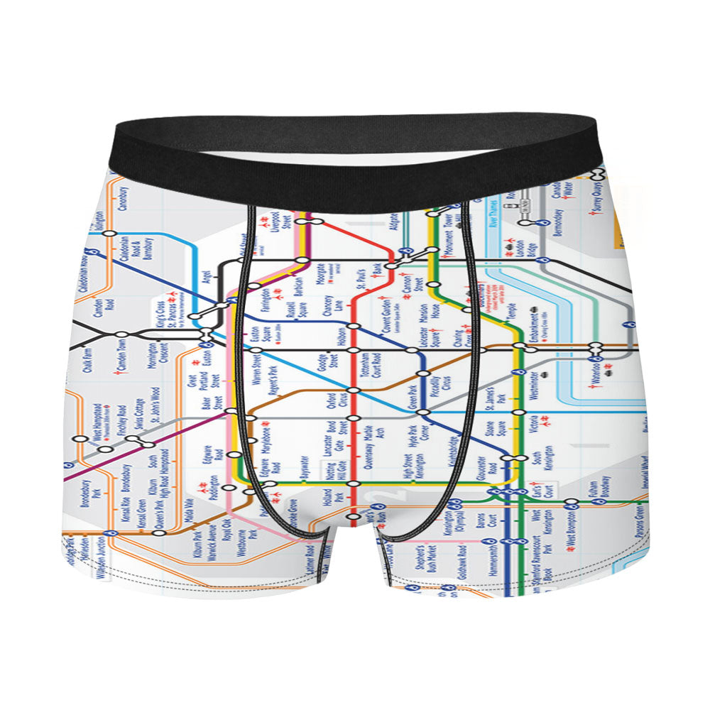 London Tube Map Men's Boxer Briefs