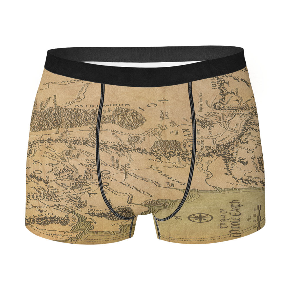 Lord Of The Rings Map Men's Boxer Briefs