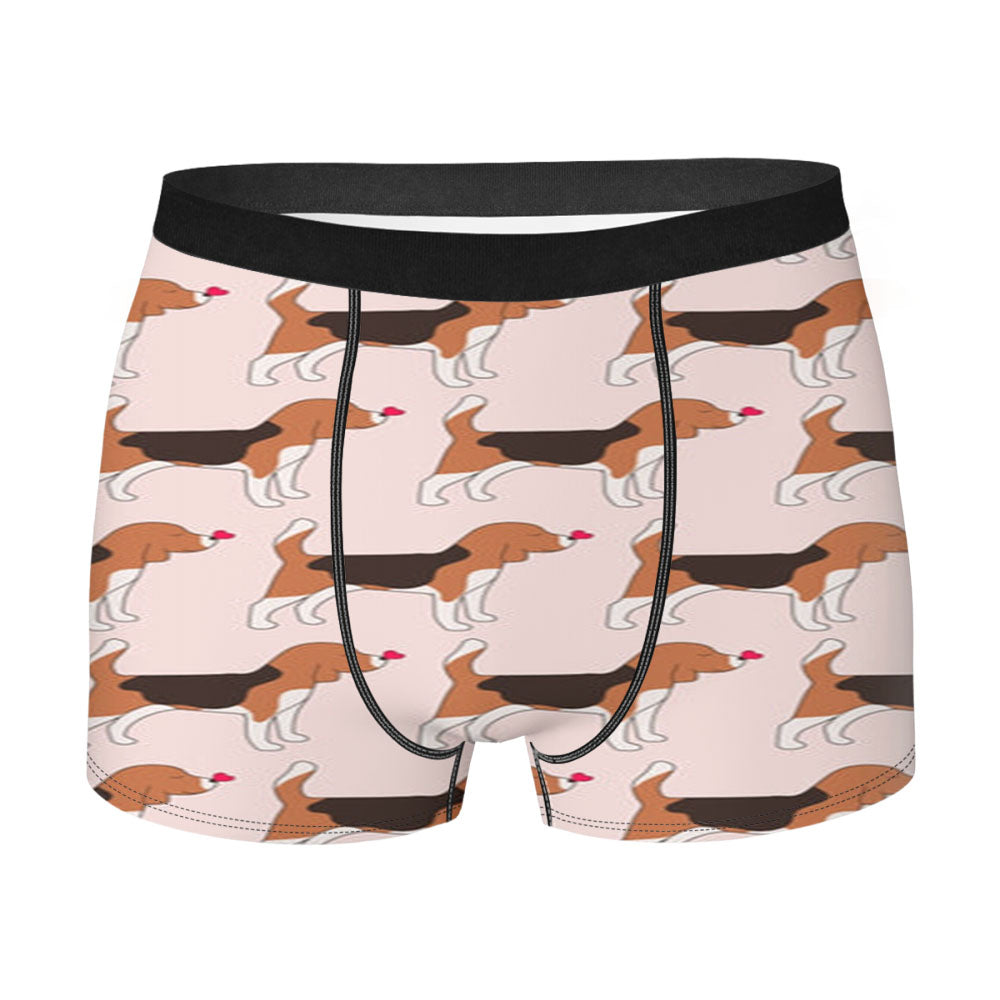Love Beagle - Dog Pattern Men's Boxer Briefs