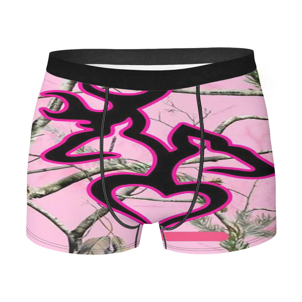Love Browning Deer Camo Pink Men's Boxer Briefs