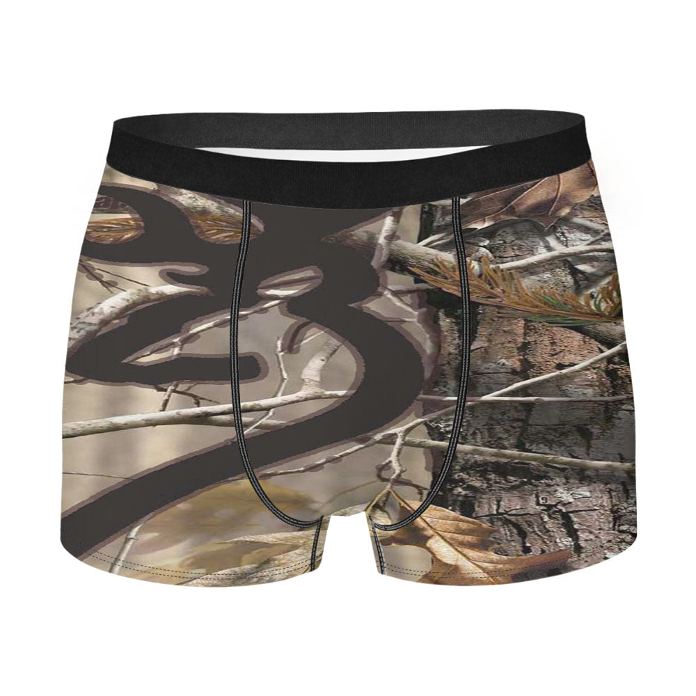 Love Browning Deer Camo Real Tree Couple Men's Boxer Briefs