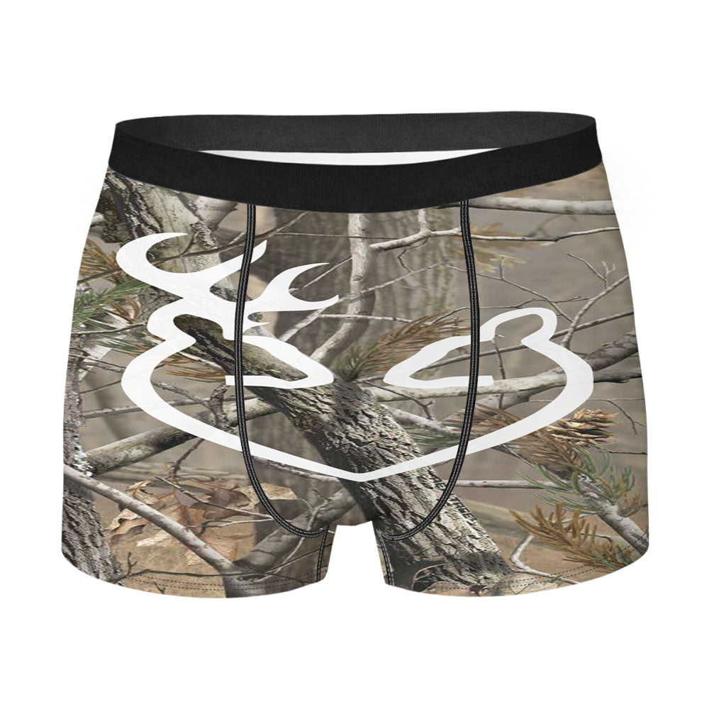 Love Browning Deer Camo Realtree Men's Boxer Briefs