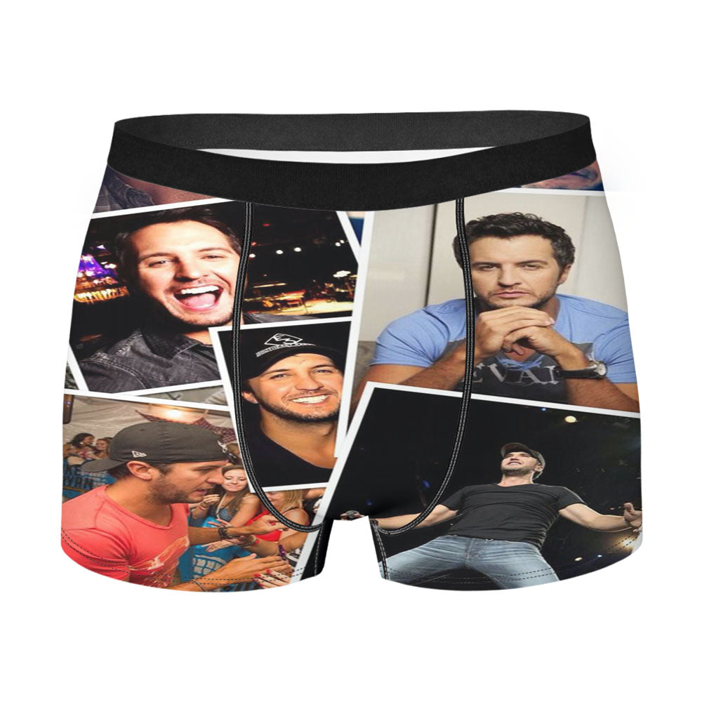 Luke Bryant Photo Collage Men's Boxer Briefs