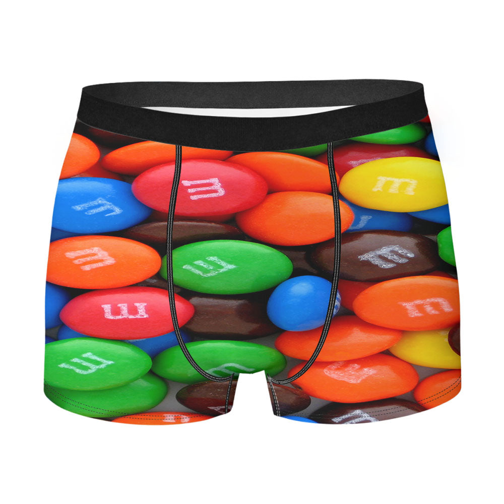 M&M Candy Chocolate Men's Boxer Briefs