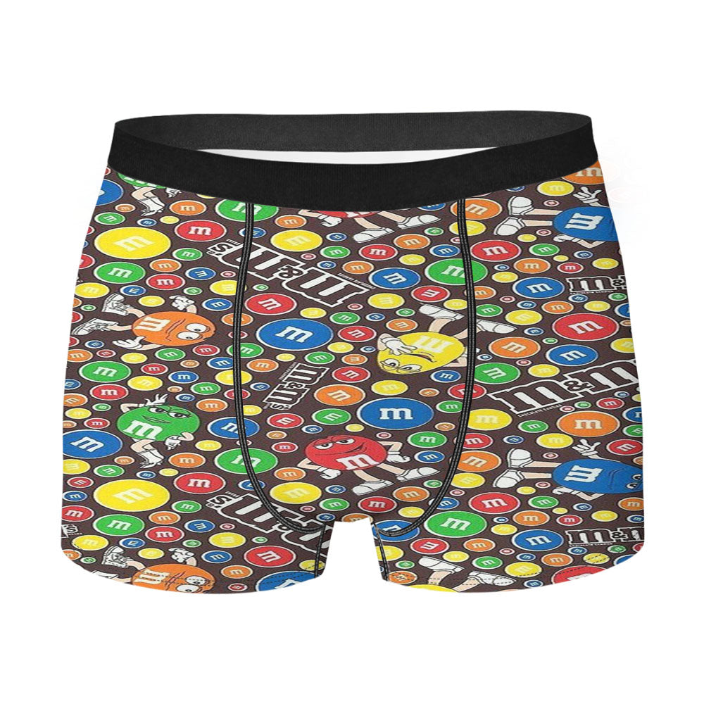 M&M Chocolate Pattern Men's Boxer Briefs