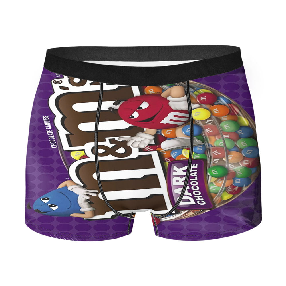 M&M Dark Chocolate Candy Men's Boxer Briefs