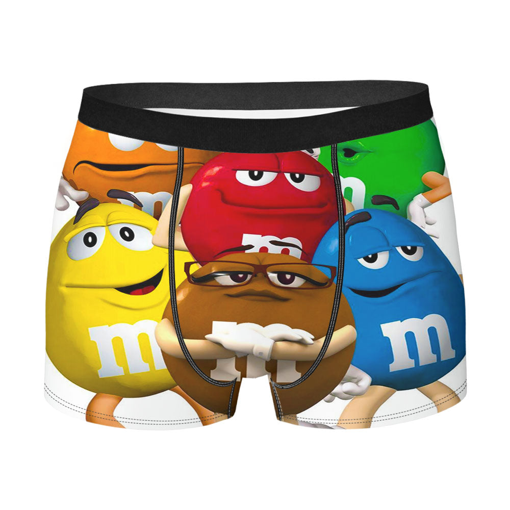 M&M'S Characters With Brown Men's Boxer Briefs