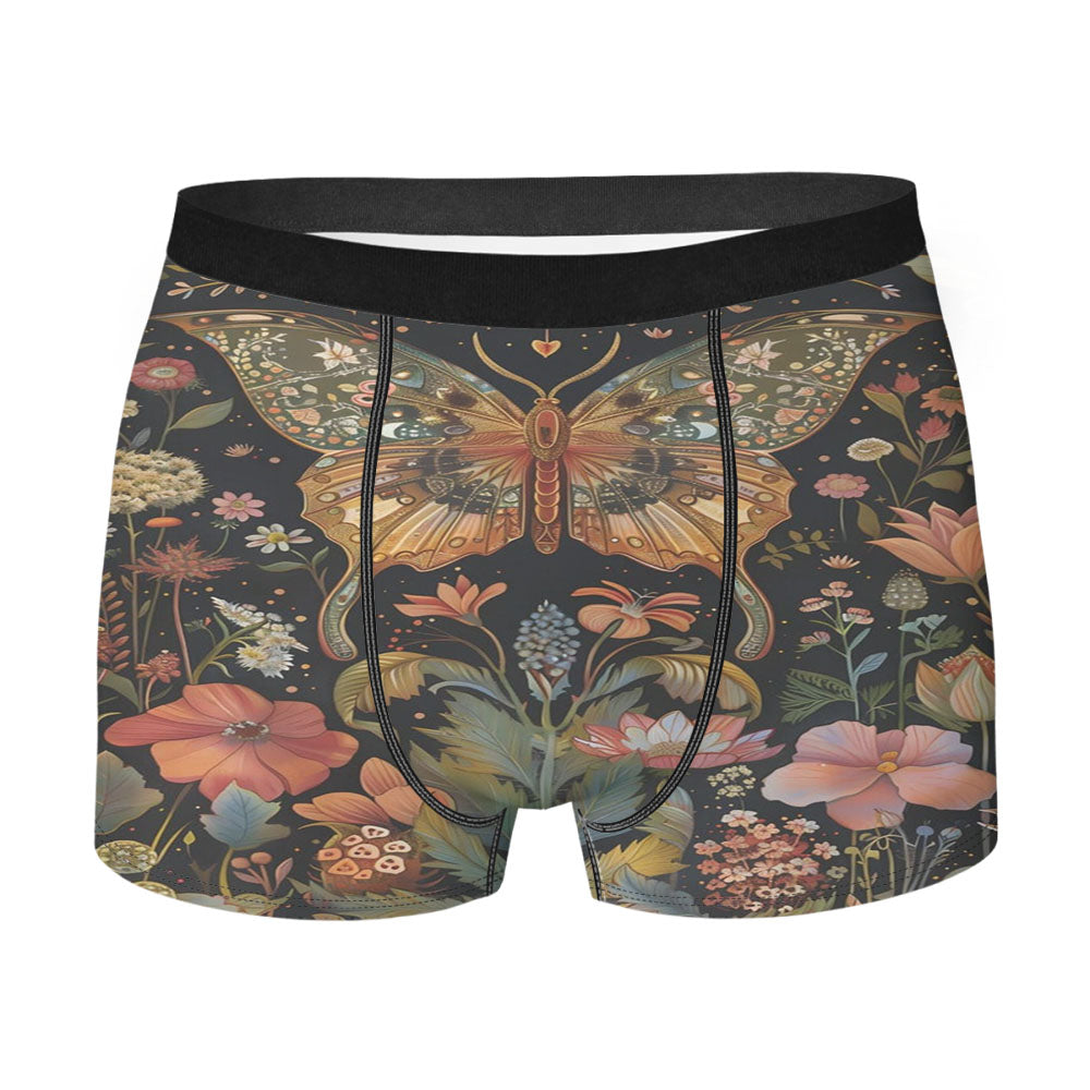 Majestic Moon Moth Moody Men's Boxer Briefs