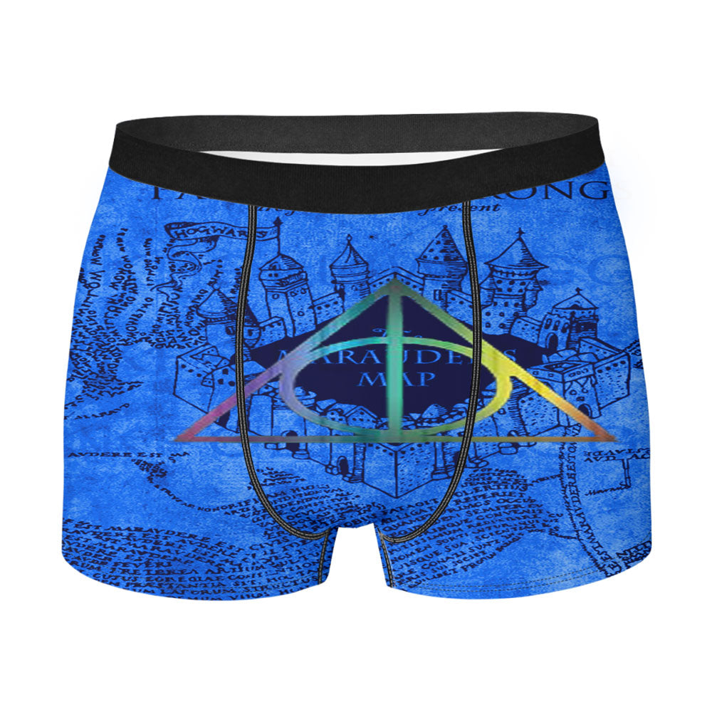 Marauders Map Deathly Hallows Men's Boxer Briefs