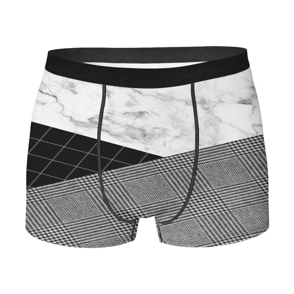 Marble Pattern Men's Boxer Briefs
