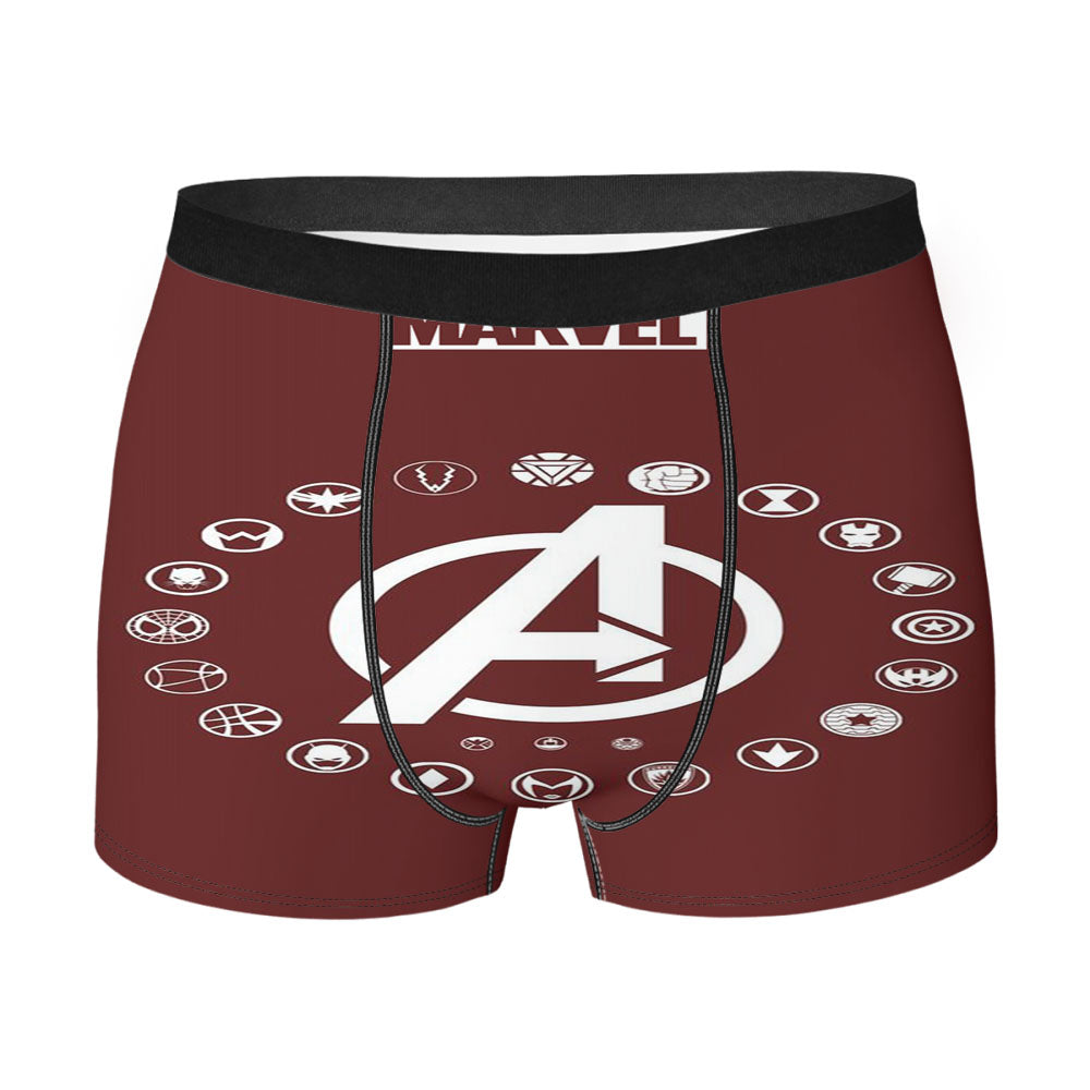 Marvel All Logo Character Men's Boxer Briefs