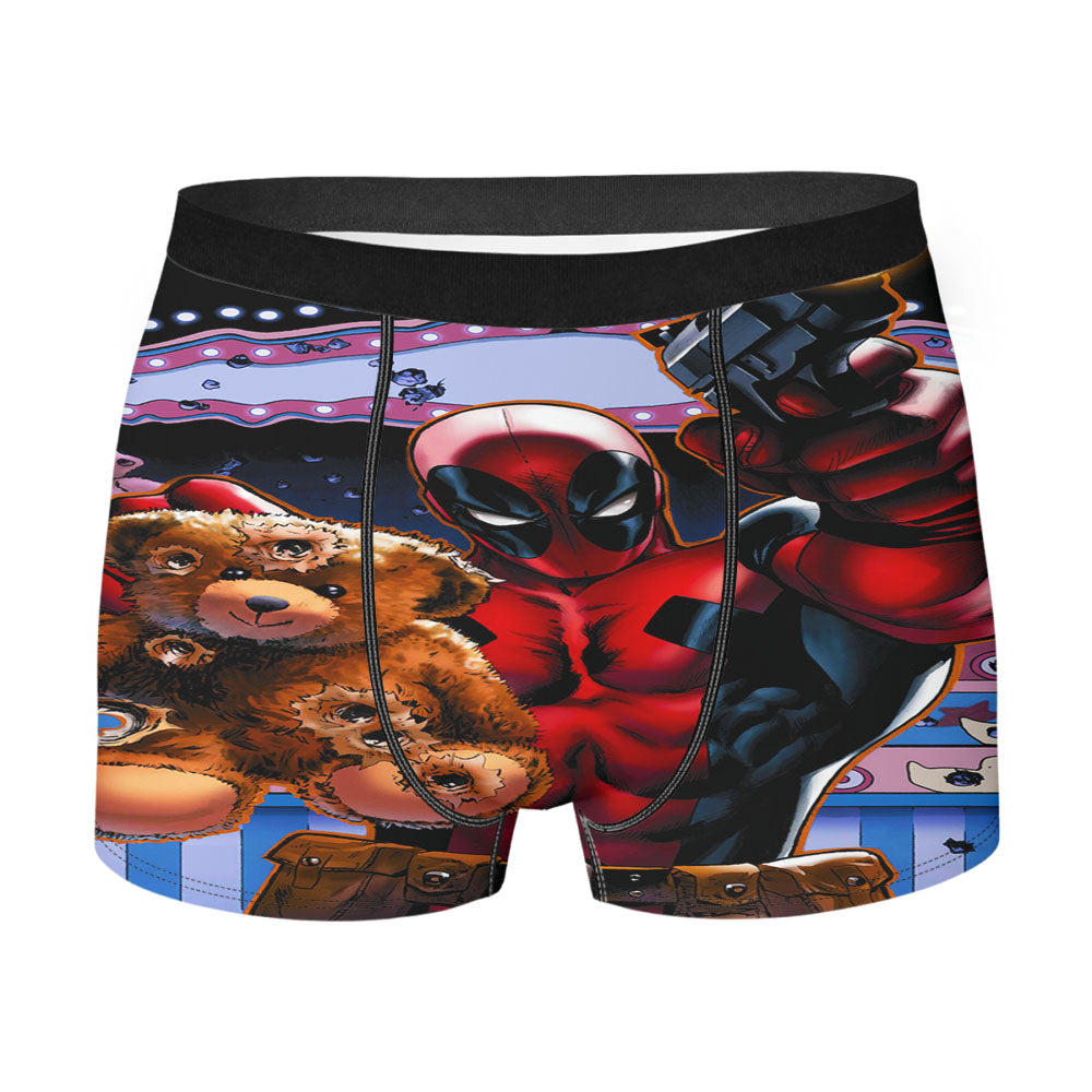 Marvel Deadpool With Teddy Bear Men's Boxer Briefs