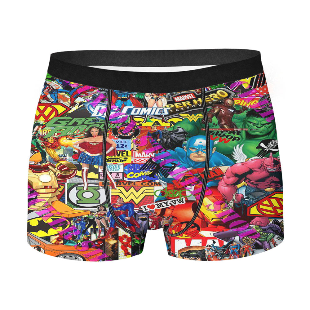 Marvel Sticker Bomb Men's Boxer Briefs