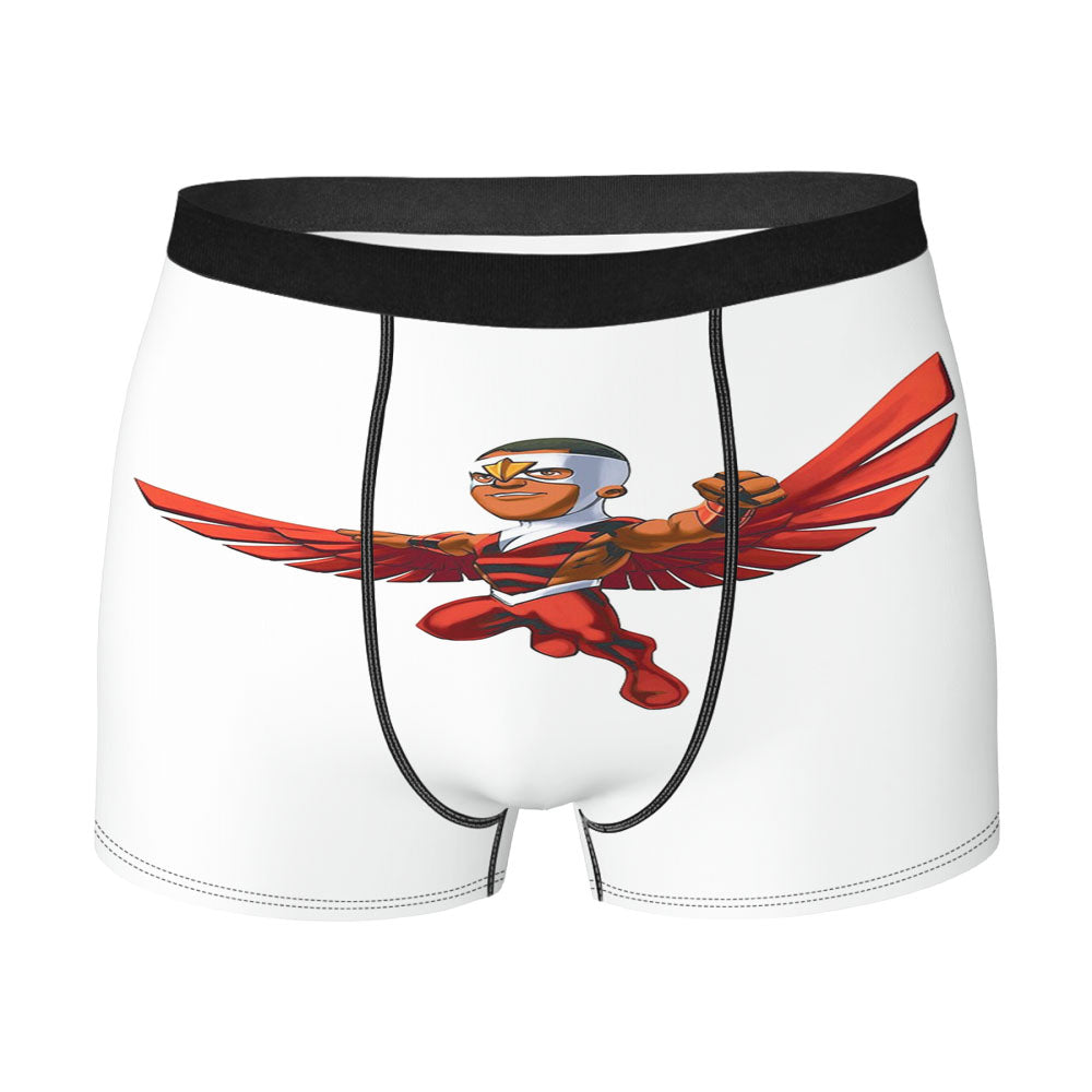Marvel Super Hero Squad Chibi Falcon Flying Men's Boxer Briefs